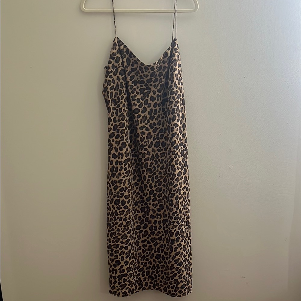 Abercrombie & Fitch Leopard Print Spaghetti Strap Slip Dress - WORN ONCE